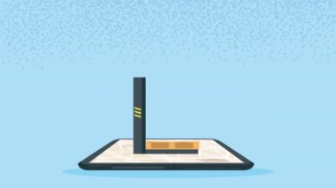 akıllı telefon teslimat kutuları animasyon 4k video animasyonu