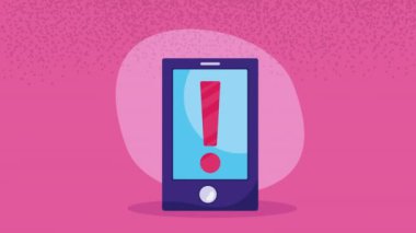 Siber güvenlik animasyonu 4k video animasyonlu akıllı telefon