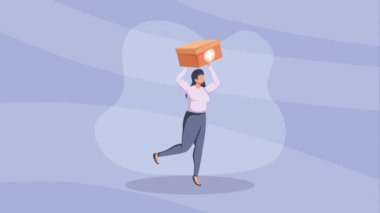 Kadın ilaç bağışlarını kaldırıyor animasyon 4k video animasyonu