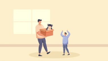 Bağış yapan gönüllü oyuncaklar animasyon 4k video animasyonu