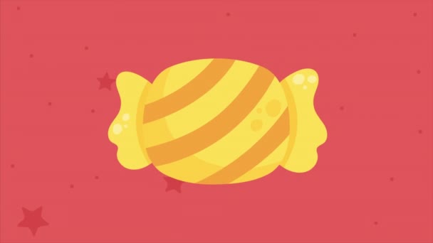 Żółty Słodycze Konfetti Animacja Wideo Animowane — Wideo stockowe