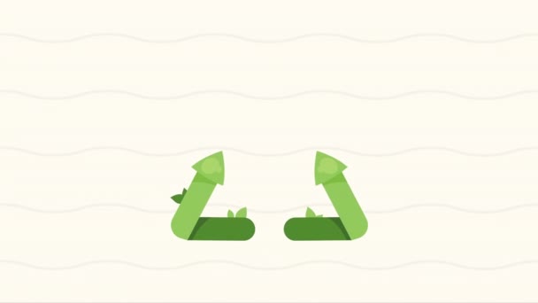 Recycle Pfeile Umweltfreundliche Animation Video Animiert — Stockvideo