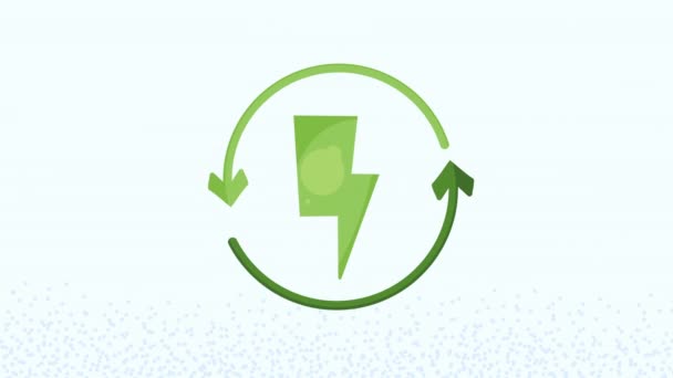 Umweltfreundliche Recycling Pfeile Animation Video Animiert — Stockvideo