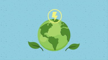 eko yeşil gezegen animasyonu 4k video animasyonu