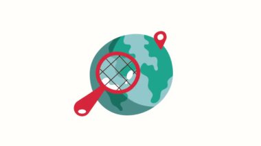 Dünya Gezegeni Gezegen Gezegeni animasyon 4k video animasyonu