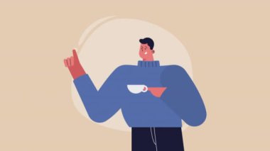 Zarif iş adamı karakter animasyonu 4k video animasyonu