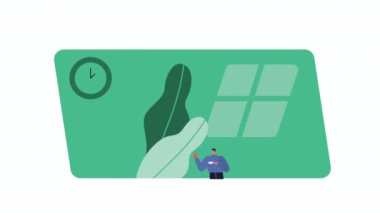 İş ekibi, canlandırma 4k video animasyonu karakterleri üzerinde çalışıyor