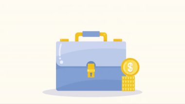 Zarif portföy evrak çantası animasyon 4k video animasyonu