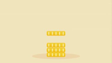 Altın para dolar animasyon 4k video animasyonu