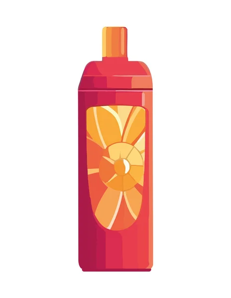 Frische Einer Flasche Tropische Sonnencreme Symbol Isoliert — Stockvektor