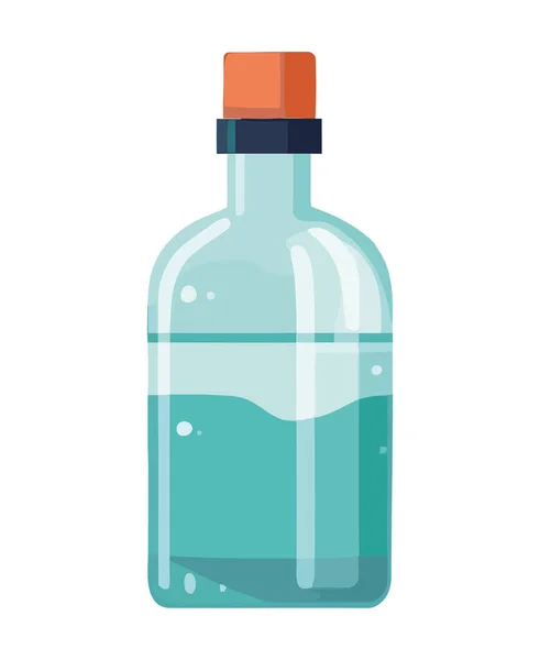 Fresh Liquid Bottle Icon Design Blue Backdrop Icon Isolated — Stock Vector