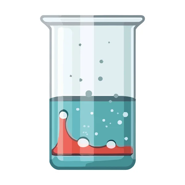 Liquido Trasparente Nell Icona Dell Illustrazione Del Pallone Laboratorio Isolato — Vettoriale Stock