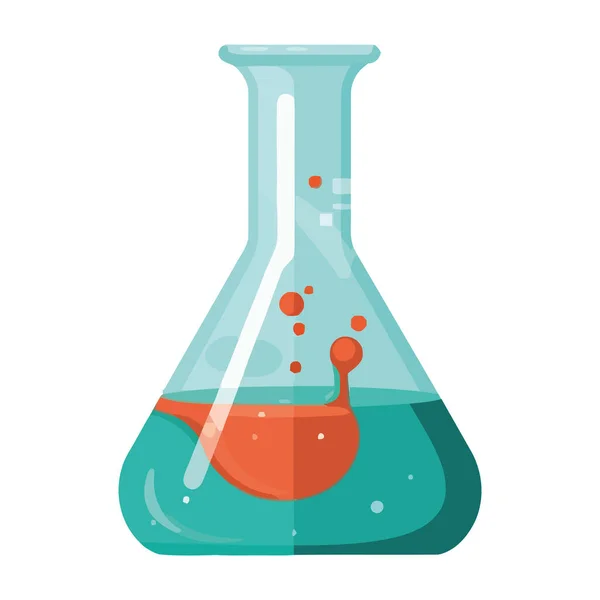 Analyse Des Chemischen Tropfens Transparenten Reagenzglas Symbol Isoliert — Stockvektor