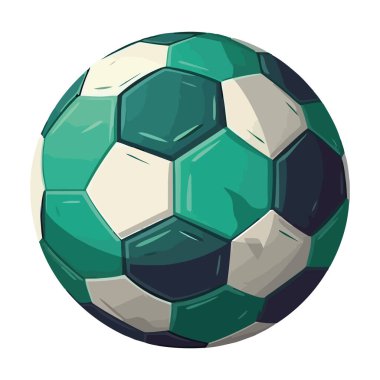 Futbol topu, izole edilmiş spor ikonunda başarıyı simgeler.