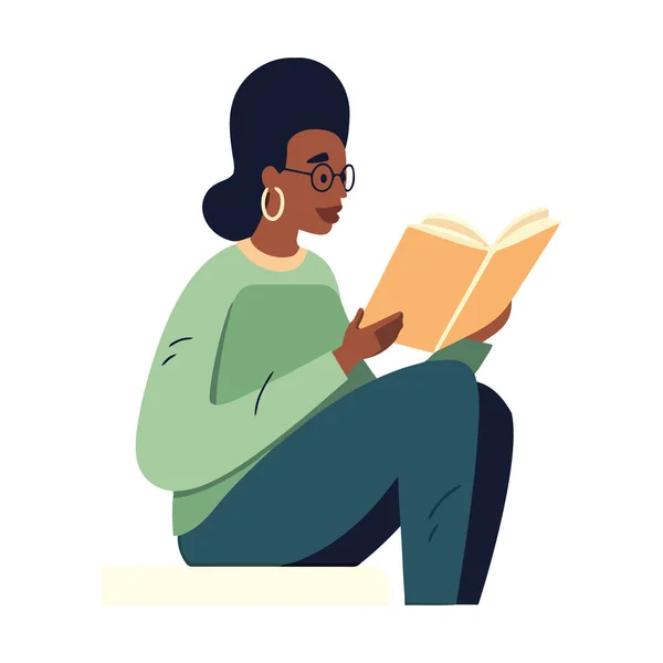 Students Reading Library Icon Isolated — Stock Vector