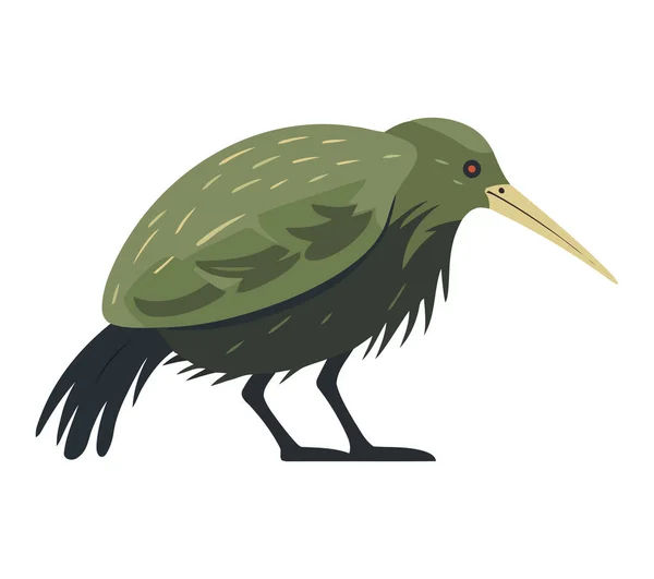 Icône Animal Tropical Oiseau Mignon Isolé — Image vectorielle