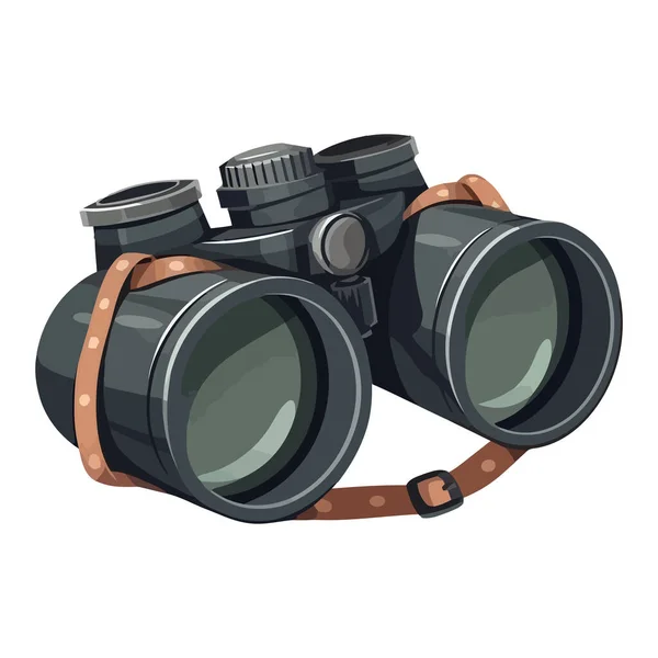 Modern Binoculars Zooms Discovery Icon Isolated — Stock Vector