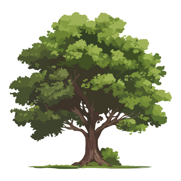 Green tree symbolizes nature growth icon isolated