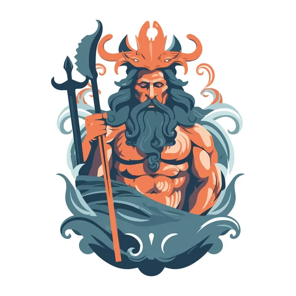 Diablo Con Cuernos Mascota Malvado Personaje Icono Aislado — Archivo Imágenes Vectoriales