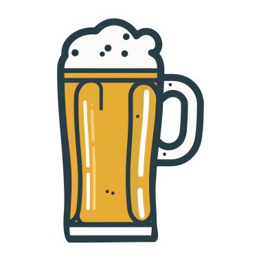 Bardakta köpüklü içecek izole edilmiş ikon tasarımı