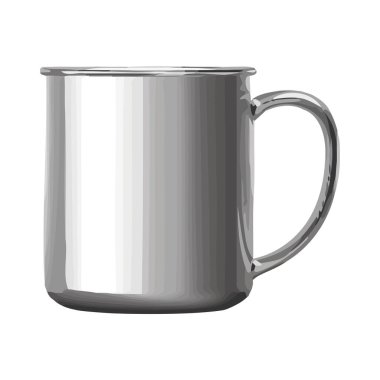 Çelik bardak simgesinde sıcak kahve izole edildi