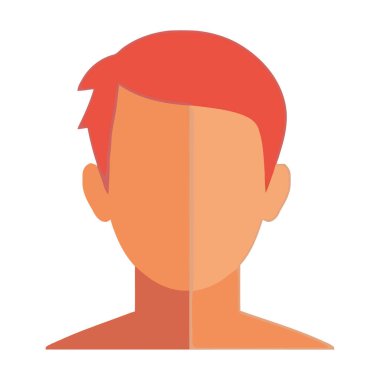 Gülümseyen iş adamı avatar siluet simgesi izole