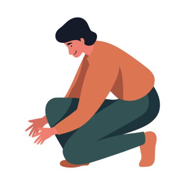 Bir kişi meditasyon yapıyor, sağlıklı yaşam tarzının sembolü izole edilmiş.