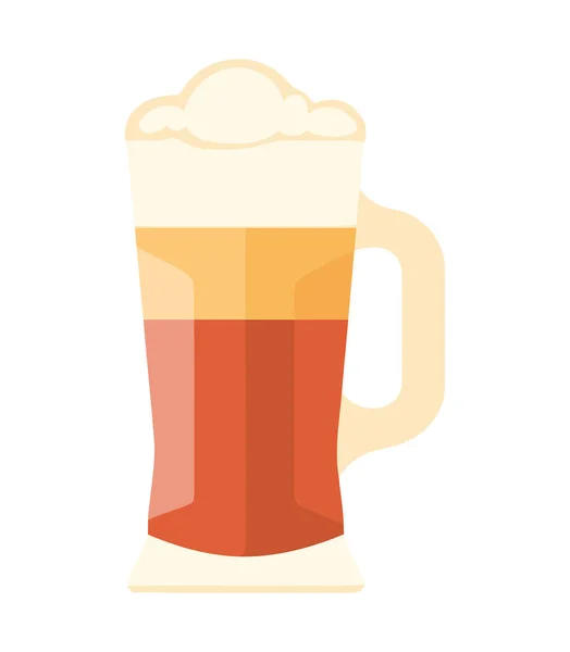 Skummande Dryck Symboliserar Firande Bryggeri Pub Ikon Isolerad — Stock vektor