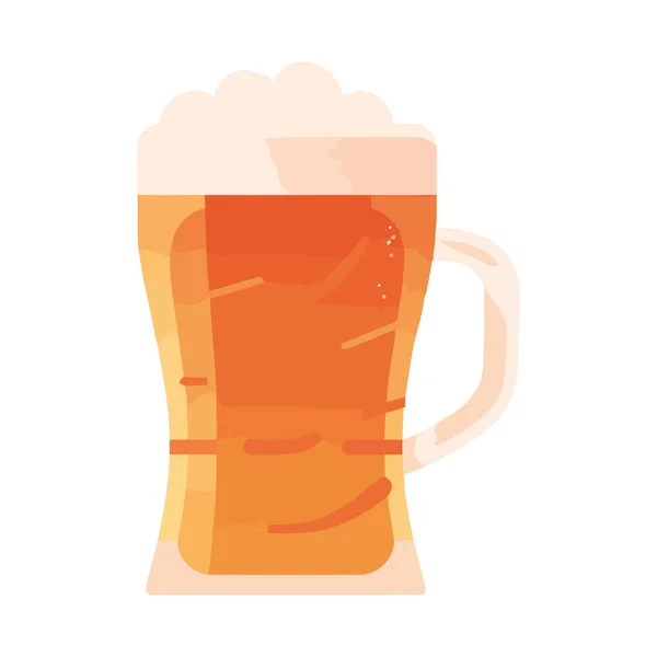 Fond Bar Jaune Icône Rafraîchissement Bière Fraîche Isolé — Image vectorielle