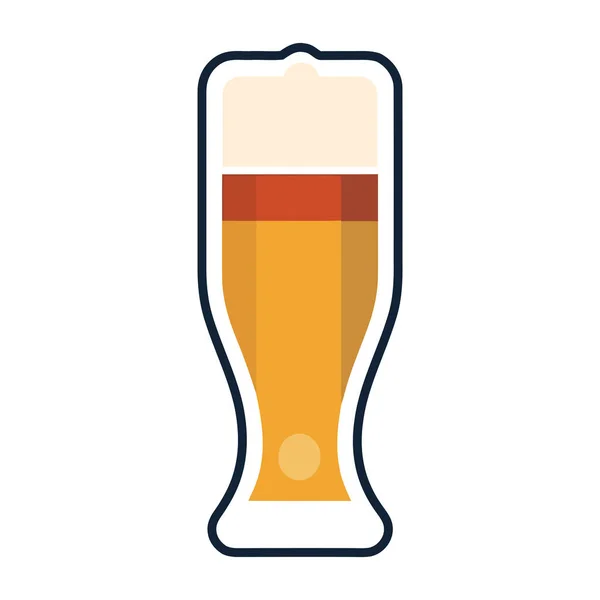 Mug Bière Mousseuse Symbolise Icône Célébration Isolé — Image vectorielle