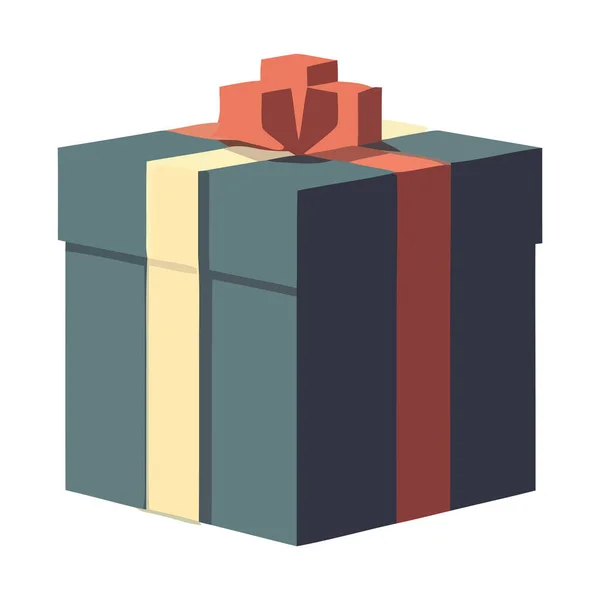 Liebessymbol Auf Geschenkverpackung Isoliert — Stockvektor