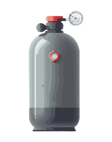 Brennbarer Gaskanister Griff Mit Sicherheitssymbol Isoliert — Stockvektor