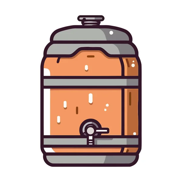 Beer Barrel Icon Isolated Wallpaper Design — Stock Vector