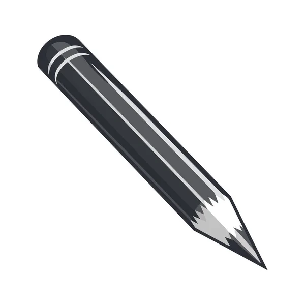 Sharp Bleistift Symbol Auf Weißem Hintergrund Illustration — Stockvektor