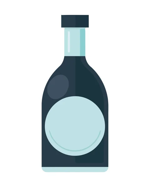 Lüks Şarap Şişesi Izole Edilmiş Kutlama Ikonunu Sembolize Eder — Stok Vektör