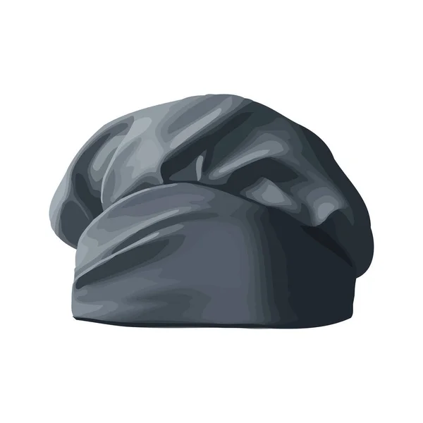 Χειμερινή Μόδα Εικονίδιο Μαύρο Καπέλο Μαλλί Σιλουέτα Εικονίδιο Απομονωμένο — Διανυσματικό Αρχείο