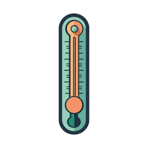 Temperatuursymbool Thermometer Meet Weerpictogram — Stockvector