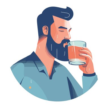 Bir kişi kahve fincanı tutuyor, başarılı bir ikon gibi görünüyor.