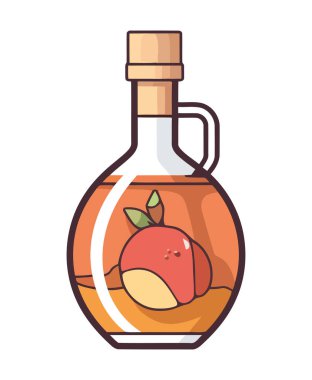 Taze meyve suyu elma lezzetli ikon izole