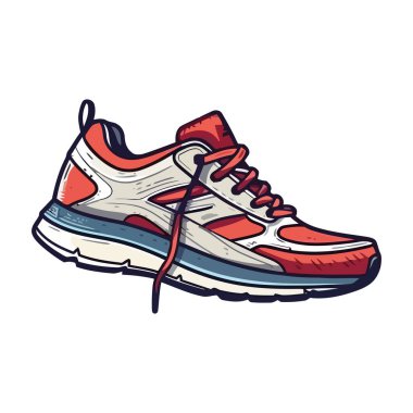 Modern spor ayakkabı tasarımı sağlıklı yaşam tarzları ikonu izole