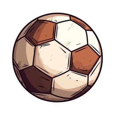 Futbol topu, izole edilmiş rekabetçi spor ikonunda başarıyı simgeler.