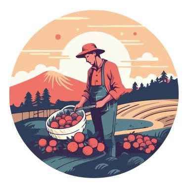 Bir kişi dışarıda sebze bahçesinde çalışıyor, izole edilmiş.