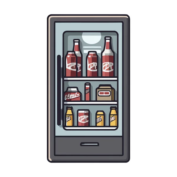 Refrigerator Sales Drinks Icon Isolated — Stock Vector