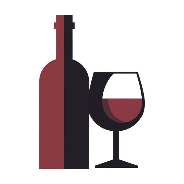 Celebração Luxo Com Ícone Vinho Isolado —  Vetores de Stock