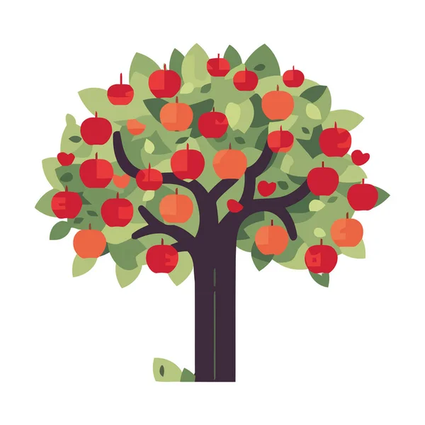 Απομονωμένο Εικονίδιο Πράσινων Φύλλων Μήλων — Διανυσματικό Αρχείο