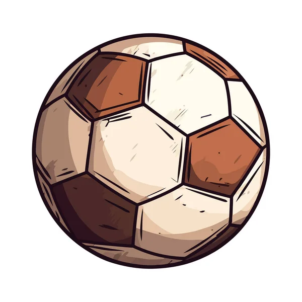 Soccer Ball Symbolizes Success Competitive Sport Icon Isolated — Stock Vector