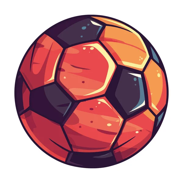独立したスポーツクラブのアイコンのための黄色のサッカーボール — ストックベクタ
