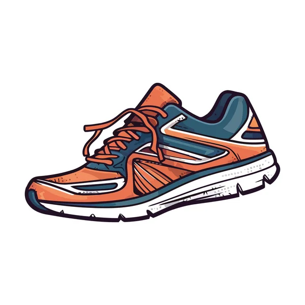 Hommes Chaussures Sport Symbolisent Les Modes Vie Sains Icône Isolé — Image vectorielle