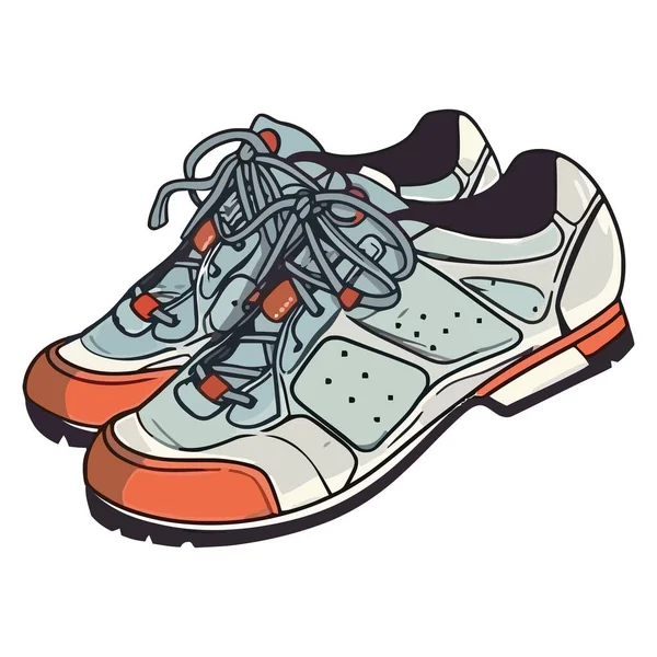 Spor Ayakkabı Tasarımı Modern Konforlu Simge Izole — Stok Vektör