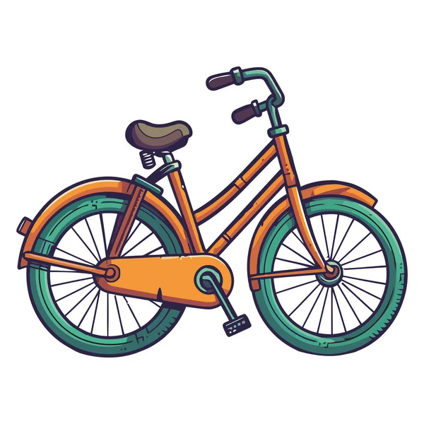 自行车在矢量图解中用于休闲活动图标隔离 — 图库矢量图片